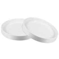 Unique Bargains Ceramic Round Plant Saucer Drip Tray for Gardening 2pcs White 7.87"
