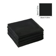 Microfiber Cleaning Cloths 12-Pack - Super Absorbent Kitchen Dishcloths, Lint-Free Wiping Towels for Car, Glass, and Countertops - Reusable Soft Black 11.81x11.81in