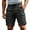 74# Black, variant on Men's Cargo Shorts with Multi Pockets Above Knee Length Bermuda Shorts Relaxed Fit Elastic Waist Hiking Work （Coffee,S)