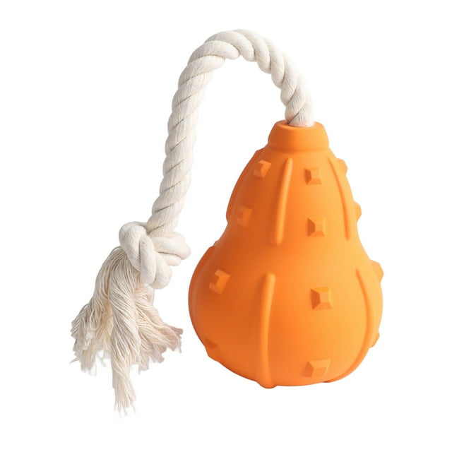 Dog Chewing Toy, Interesting Rubber Pet Chewing Toy Safe Pumpkin Shape Interactive for Cats for Living Room for Balcony