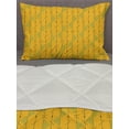 thumbnail image 3 of Abstract Comforter & Sham Bedding Set, Geometric Pattern of Dots and Dashed Lines in Retro Style, 3 pcs Duvet Set Microfiber Filling Quilt, 5 Sizes, Earth Yellow Turquoise, by Ambesonne, 3 of 4
