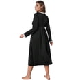 thumbnail image 3 of Valcatch Nightgowns for Women V Neck Long Sleeve Sleepwear Nightshirts Loungewear Black S-2XL, 3 of 8