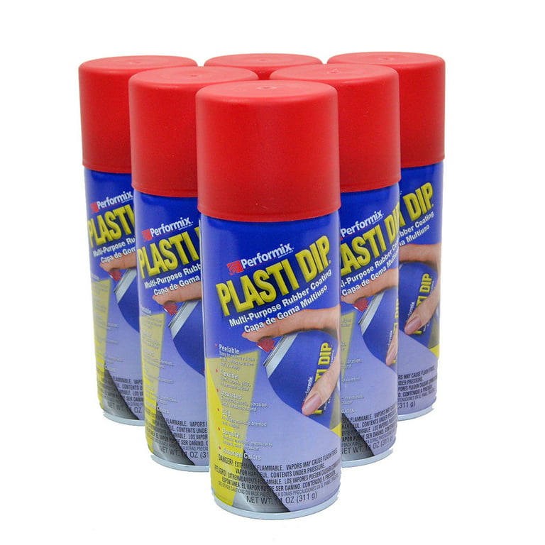 Plasti Spray, 11oz, Rubber Coating, Standard Colors, Case of 6, Red Walmart.com