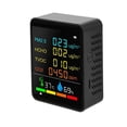 thumbnail image 1 of probador de gases Irfora Detector de calidad del aire doméstico Probador de CO2 multifuncional con dióxido de carbono PM2.5 TVOC Valor HCHO Electricidad Cantidad Temperatura Humedad Pantalla Pantalla Irfora probador de gases, 1 of 7