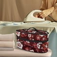 thumbnail image 2 of HELLHERO Burgundy-toned Vintage Floral Steam Iron Storage Case (11.8x6.69x5.5 In) Polyester, Bag Only, 2 of 6