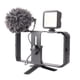 thumbnail image 3 of FocusFoto PRO U-Rig Smartphone Video Camera Cage Mount Holder Stabilizer Handle Grip with BOYA by-MM1 Microphone Mic+ 49 LED Light+ Mini Tripod Kit for Mobile Phone iPhone Filmmaking Videomaker, 3 of 5