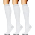 thumbnail image 1 of Bas de Compression pour Femmes, Lot de 3, pour Course, Cyclisme, Soutien et Récupération Musculaire - Bas Athlétiques Respirants en Nylon Polyester, 1 of 3