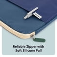thumbnail image 4 of U Brands Ripstop Laptop Sleeve with Pocket for Cords and Accessories, 13"L x 9.25"W x 0.75"D, Tonal Blues, 4 of 9