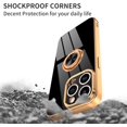 thumbnail image 4 of for Black iPhone 15 Pro Max Case with Ring Holder Kickstand [with Magnetic] Soft TPU Bumper, Glitter Gold Electroplated Cover Full Camera Protective Phone Case for iPhone 15 Pro Max 2023, 4 of 13