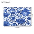 thumbnail image 2 of Rectangle Bath Rugs Plush Bathroom Carpet Mat Non Slip Bathroom Mats Blue Floral Pattern, 2 of 5