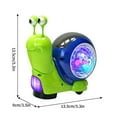 thumbnail image 3 of Electric Crawling Snail Toy - Cute with Music & Colorful Lights, For s (Ages 1-3), Encourages Crawling & Exploration, Durable Plastic, Safe for, Great Birthday/Christmas Gift, Green, 5.3*3.5*5.3in, 3 of 9