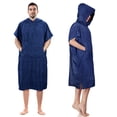 thumbnail image 7 of Tirrinia Surf Beach Changing Towel With Hood, Super Absorbent Microfiber Swim Robe Poncho for Men Women Bath Shower Pool, Navy, 7 of 7