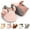 01 Pink, variant on Infant Baby Boys Girls Slipper Stay On Non Slip Soft Sole Newborn Booties Toddler First Walker Crib House Shoes 0-18 Months