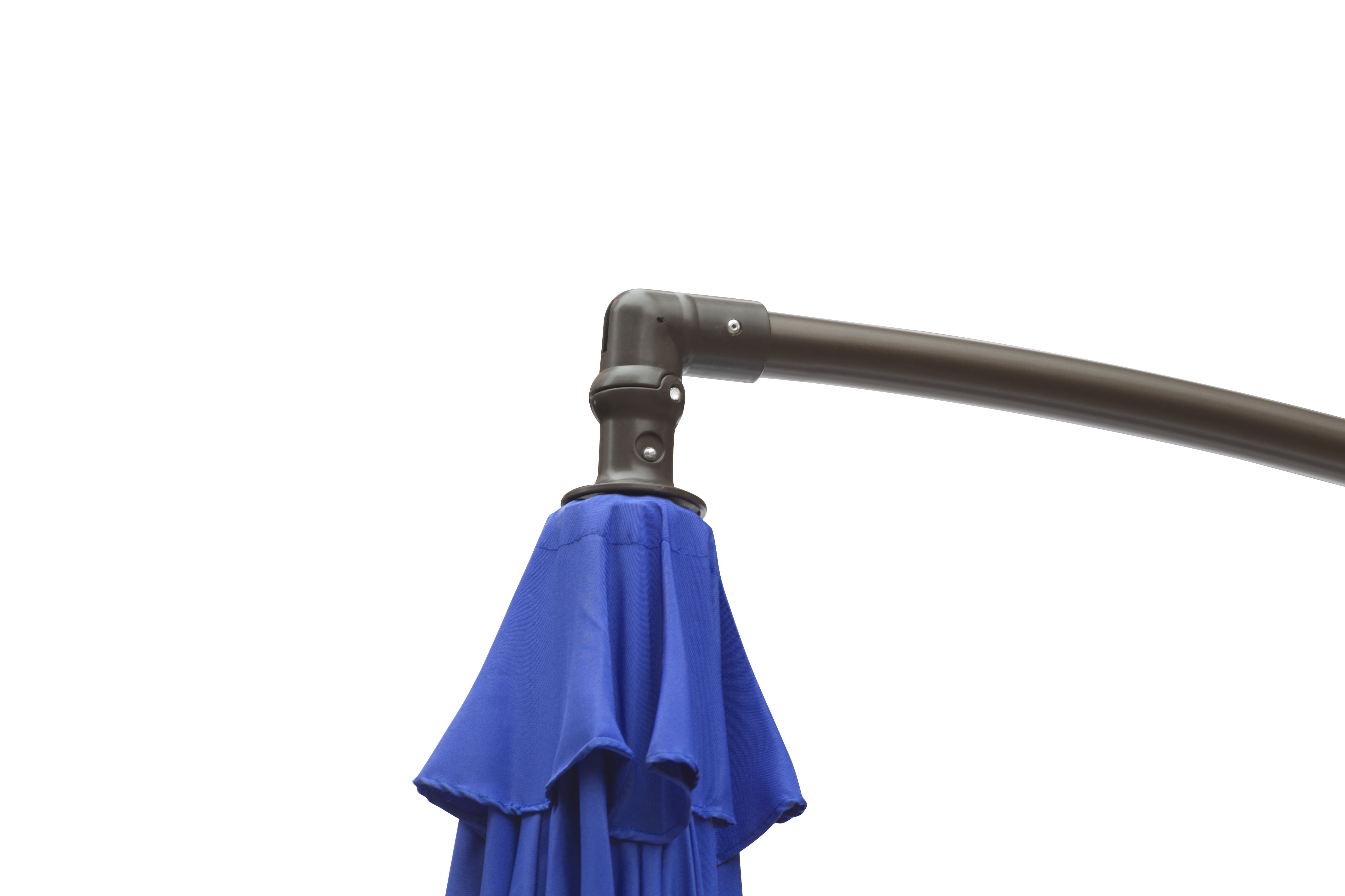 Westin Outdoor 10 Ft Cantilever Offset Umbrella with Base Weights Included for Outdoor Patio UV Weather Resistant, Royal Blue