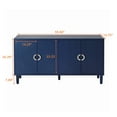 thumbnail image 2 of Historyli Go5H Storage CabSideboard Buffet Table With 4 Doors And Pine Legs For Kitchen Dining Living Room 59.84"L x 15.75"W x 32.48"H, 2 of 9