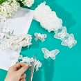 thumbnail image 3 of 2 Yards 2 Styles Bowknot Lace Edge Trim Ribbon with Plastic Imitation Pearl Beads for DIY Decoration Clothes Embroidery White 1-5/8~2-3/4 inch(40~70mm) 18~22pcs/yard 2 yards/style, 3 of 6