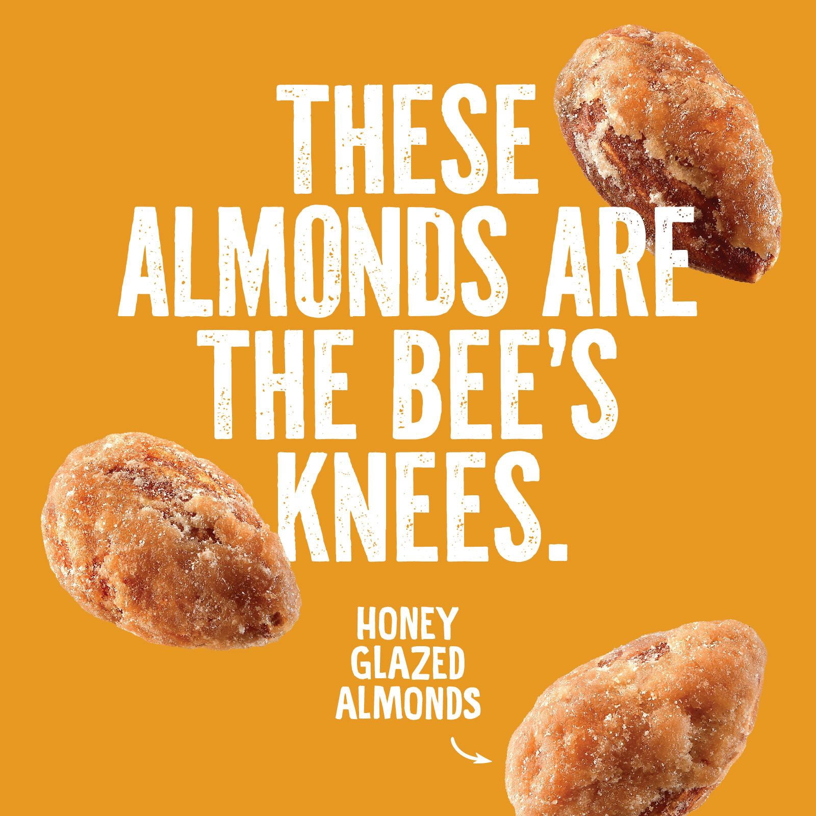 Emerald Nuts, Honey Glazed Almonds, 5.5 oz, Resealable Bag (Pack of 3)