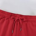 thumbnail image 6 of LNZGNM Women Casual Shorts Drawstring Comfy Elastic Waist Shorts Summer Pull On Short Pants with Pockets,Red M, 6 of 6