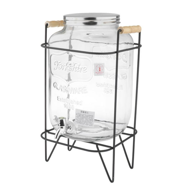 Cafetera de café frío para cocina, grifo de acero inoxidable, jarra de vidrio, cafetera de café frío 8L Estilo 2