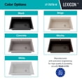 thumbnail image 5 of 33" x 22" Workstation Kitchen Sink, Quartz Kitchen Sink, Single Bowl Sink, Drop-in Sink, Granite Kitchen Sink, Metallic Black Kitchen Sink, with Accessories by Lexicon Platinum LP-750TM-M, 5 of 7