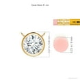 thumbnail image 5 of ANGARA Natural Bezel-Set Diamond Solitaire Necklace in 14K Yellow Gold for Women (Size-5.1mm| Color-G| Clarity-VS2) | April Birthstone, Anniversary, Jewelry Gift for Women | Natural Diamond Necklace, 5 of 9