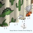 thumbnail image 6 of Beige Cartoon Dinosaurs Volcanoes Cacti Pattern Shower Curtain 84"x72" ,Bathroom Decorative Shower Curtains Set with 12 Hooks,Modern Waterproof Washable Shower Curtain, 6 of 6