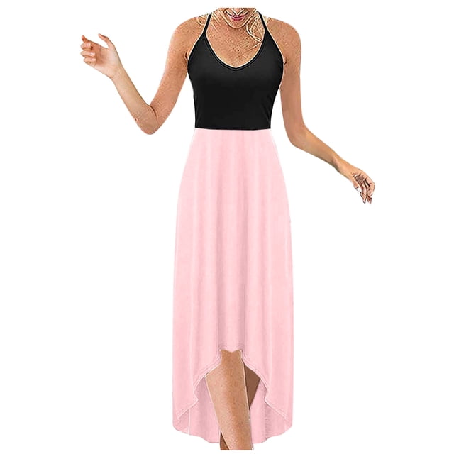 LOVZFMLL Robes Mode Décontractée pour Femmes Robe Sans Manches Unie à Boutons