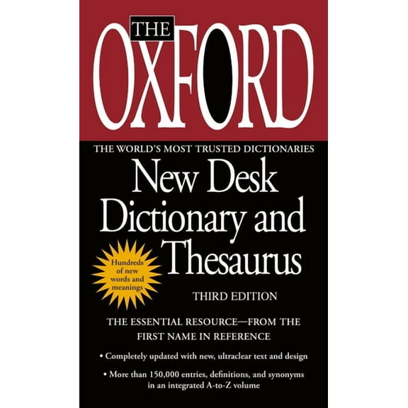The Oxford New Desk Dictionary and Thesaurus, (Paperback)
