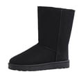 thumbnail image 3 of Botas de nieve para mujer, de invierno, punta redonda, estilo coreano, hasta media pantorrilla, con forro polar, plataforma gruesa y cálida, botas informales de algodón para estudiantes, 3 of 6
