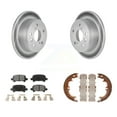 thumbnail image 1 of Transit Auto Rear Disc Coated Rotors Semi-Metallic Pads and Parking Brake Shoes Kit for Car Toyota Camry Solara KGF-103645, 1 of 11
