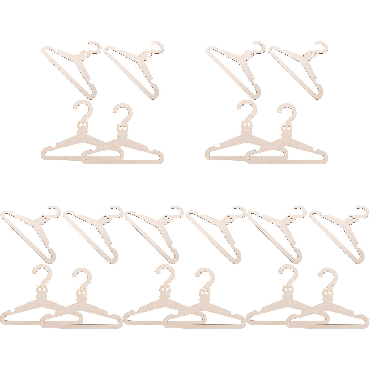 5 Pieces Wooden Hanger Nappy Cute Pantry Coat Skirt Hangers Baby