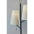 thumbnail image 4 of Adesso Daniel Table Lamp Black with Antique Brass Accents Cream Textured Fabric, 4 of 7
