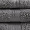 thumbnail image 5 of Madison Park Charcoal 6-Piece Bath Towel Sets, Cotton Absorbent Soft Designer, 5 of 7
