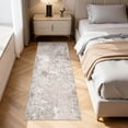 thumbnail image 4 of UERMEI 2x6 Washable Runner Rugs for Hallway, Modern Abstract Non Slip Indoor Rug for Entryway Doormats Bedroom Kitchen, Vacuum-Friendly Home Decor Carpet, Beige Brown, 4 of 7