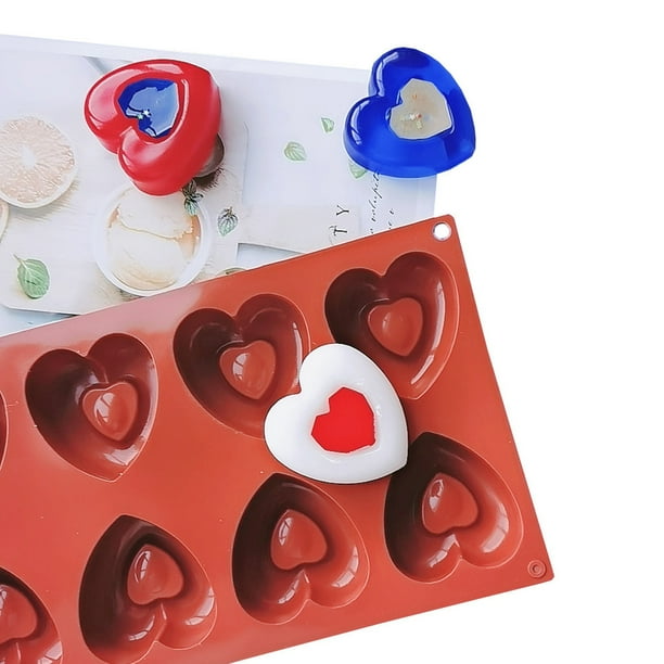 Herramienta de moldeo de silicona, molde de silicona con forma de corazón para repostería, postres y pasteles, molde para hornear de alto rendimiento