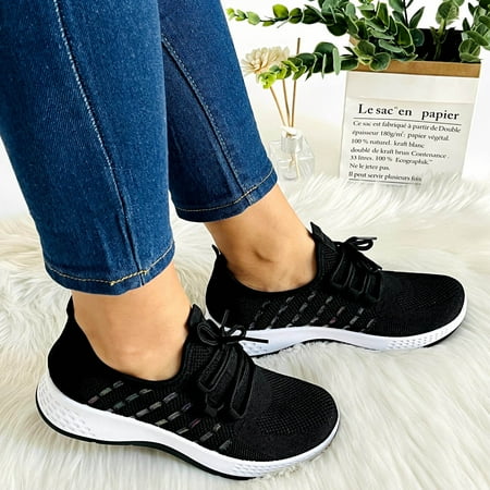 

Sneaker For Women Ladies Mesh Fabric Breathable Sport Shoes Sneakers Running Shoes Hot Sneakers for Women Womens Sneakers 7.5 New Platform High Top Sneakers for Women Womens Platform Sneakers Size 7.5