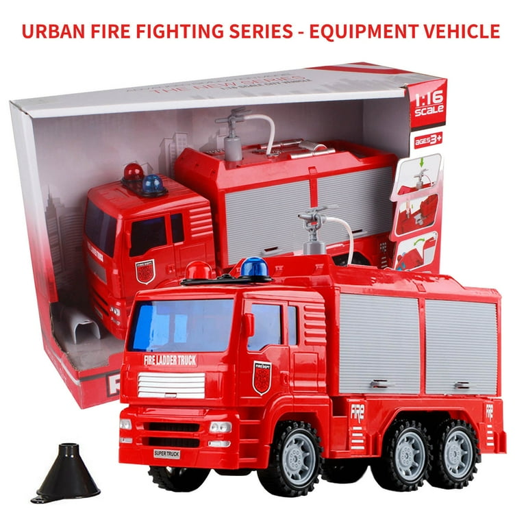 Qisiwole Big Fire Truck Toy With Lights