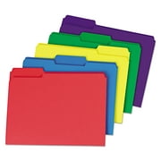 Universal Deluxe Heavyweight File Folders, 1/3-Cut Tabs, Letter Size, Assorted, 50/Box -UNV16466