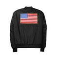 thumbnail image 5 of Ma Croix Men's Casual Padded Bomber Jacket with US Flag Patch Lightweight Skinny Fit, 5 of 6