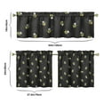 thumbnail image 6 of Kitchen Curtains 24 Inch Short - 3 Panel Set with Cute Bumble Bee and Honeycomb Print, Rod Pocket Window Curtain, 100% Polyester for Bee Lovers, Farmhouse, Kitchen, Living Room, Easy Wash, 6 of 6