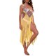 thumbnail image 5 of VISgogo - Bikini para mujer, sin mangas, para playa, con borlas caladas, vestido de verano VISgogo  moda, 5 of 8