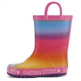 thumbnail image 4 of Kushyshoo Kids Rain Boots Unicorn Kisses Waterproof Printed Rubber Boots with Handles Size 1 Big Kids Rain Boots, 4 of 5