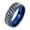 Blue Gold, variant on 8mm Rotating Chain Ring for Men Women Stainless Steel Multicolor Statement Ring Band Finger Jewelry Silver Size 7