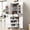 White, variant on HICOMILA Tall Kitchen Pantry Cabinet, Farmhouse Storage Cabinet with 3 Pull Out Organizers, 6 Door Shelves & 2 Drawers, Freestanding Cupboard for Kitchen Dining Room
