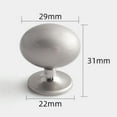 thumbnail image 2 of HDJNal 2 Pcs Cute Pigeon Egg Knobs with Screws - 29mm Diameter - Round Vintage Pull Handles for Home & Office Furniture - Kitchen Cabinet, Drawers & Cupboard Doors,Brushed Nickel, 2 of 6