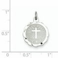 thumbnail image 2 of Beautiful Sterling Silver Rhodium-plated Baptism Disc Charm, 2 of 2