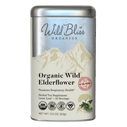 Elderflower Tea - Organic Loose Elder Flowers Herbal Supplement- Caffeine Free - 2.11 Ounces - 20 Servings