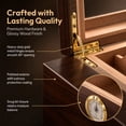 thumbnail image 5 of Doulami Handmade Cigar Humidor, featuring Cedar wood desktop box with built-in humidifier and hygrometer, glass top, and capacity for 50 cigars, in brown, 5 of 11