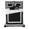 thumbnail image 4 of London Fog  Raynes Hotel 5 Piece Comforter Set White/Black Full/Queen, 4 of 5