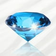 thumbnail image 4 of Pesa de papel de cristal claro en forma de diamante, 60 mm (2.4") diamante artificial para regalos de cumpleaños, fiestas y bodas (azul), 4 of 7